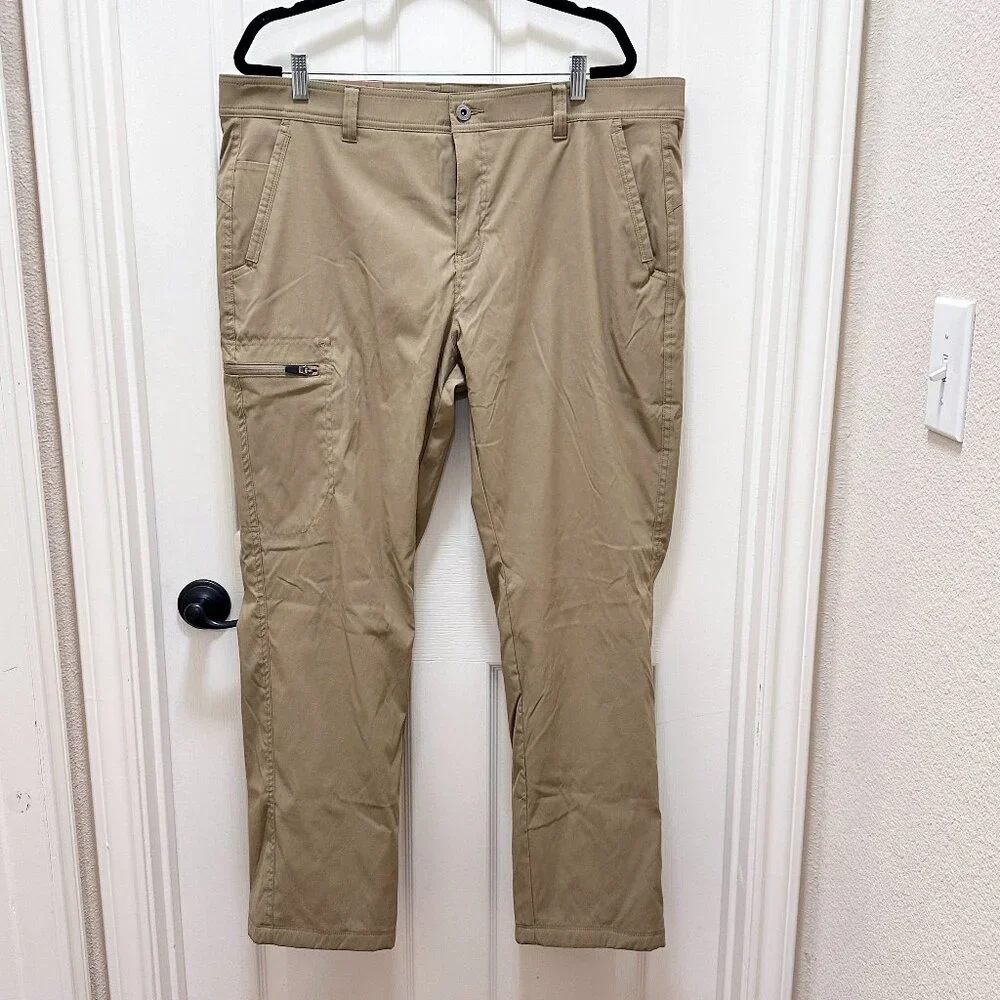 Eddie Bauer Men's Rainier Fleece Lined Pant Size 40X32 Tan Stretch Fit (NEW) - Picture 15 of 16